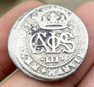 Moneda PLATA 2 Reales 1711 Barcelona. CARLOS III Pretendiente - Foto 1 di 6