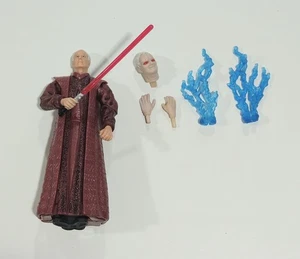 Star Wars 3.75" ROTS Revenge of the Sith #35 Palpatine Red Saber Suelto Completo - Imagen 1 de 1
