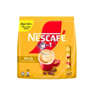 NESCAFÉ 3 in 1 Caffè Istantaneo Delicato 18g x 25 Bustine Halal Cremoso Latte Bevanda - Foto 1 di 6