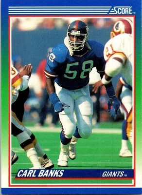  1990 Carl Banks 58 Giants 91 Score Football Sports Trading Card  - Image 1 of 2
