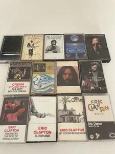 Eric Clapton rare HUGE 13 Cassette Tape LOT 451 Ocean Blvd Behind Sun Unplugged - Picture 1 of 8