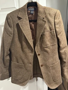 Brooks Brothers Damen 100 % Wolle Fischgrätmuster Blazer – Größe 8 – schottischer Tweed - Bild 1 von 9