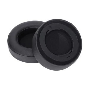 (Black)Headphone Ear Pads Soft Leather Headset Ear Cushions Cover Earmuffs - Picture 1 of 22