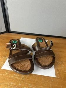 BOC Born geflochtene Damen-Sandalen 8 M Fersenriemen braun bequeme flache Schuhe neu - Bild 1 von 6