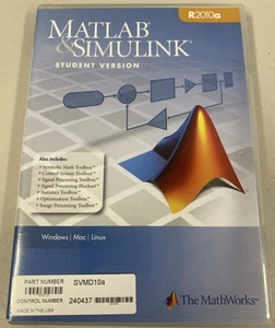 Matlab & Simulink Student Version R2010a Windows Mac Linux The MathWorks DVD - Picture 1 of 1