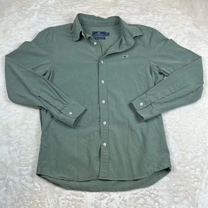 Vineyard Vines M Green Relaxed Fit Casual "Classic Fit Whale Shirt" Long Sleeve - Picture 1 of 9