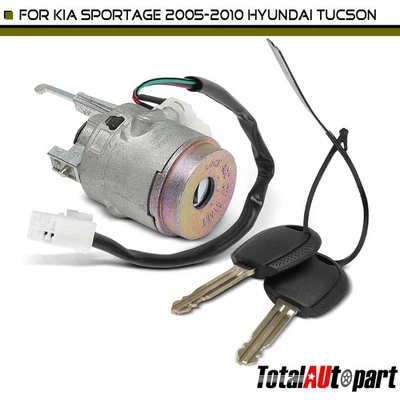 Cilindro de bloqueo de encendido Zamak5 con llaves para Kia Sportage 2005-2010 Hyundai Tucson Foto 1 de 4