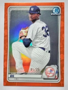 #2020 Bowman 1st Edition Luis Gil Orange Foil /25 #BFE-132 NY Yankees - Picture 1 of 2