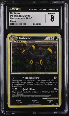 CGC 8 Umbreon 2010 Undaunted 10/90 Holo Pokemon Card - Image 1 of 2
