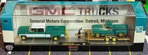 M2 Machines 1973 GMC Sierra 3500 & 1976 Sierra Grande 15 Chase R88 25/18 Teal - Picture 1 of 5