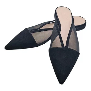 Zara scivoli donna a punta in rete scamosciata nera taglia EU40/US9 - Foto 1 di 9