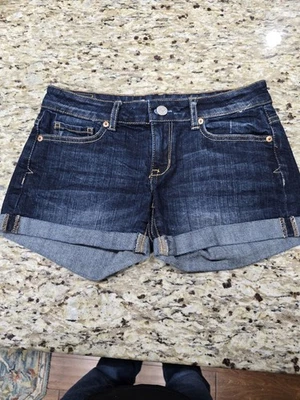 Pantalones Cortos de Jean Aeropostale Midi Azul Denim Para Mujer Talla 2 Algodón Poliéster Rayón Foto 1 de 4