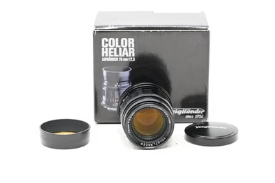Lente Voigtlander Color Heliar 75 mm f2,5 MC L39 Leica montaje con tornillo-negro (#B46) Foto 1 de 4