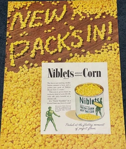 1946 Niblets Mais Druck Werbung verpackt im Moment des perfekten Geschmacks grüner Riese - Bild 1 von 1