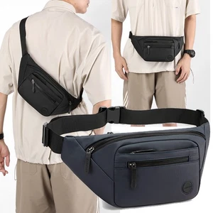 US Men's Crossbody Bags Bumbag Chest Shoulder Packs Waist Sports Travel Backpack - Picture 1 of 28