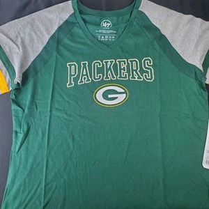 47 Green Bay Packers Womens Football Shirt NFL Team Apparel Gleam V-Neck XL - Picture 1 of 9