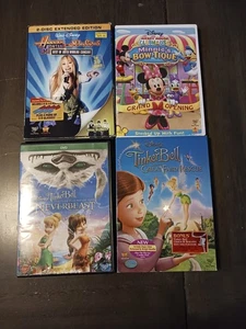 4 Disney DVDs Minnie Bow-Tique, Hannah Montana, 2 Different Tinker Bells - Foto 1 di 24