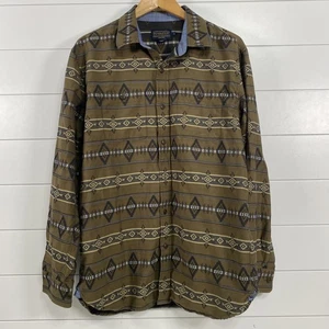 Pendleton Shirt Mens Medium Brown Aztec Pattern Long Sleeve Button Up Western - Picture 1 of 10