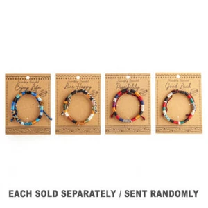 Bracciale dell'amicizia avvolto in filo fatto a mano regolabile con 4 disegni as - Foto 1 di 1