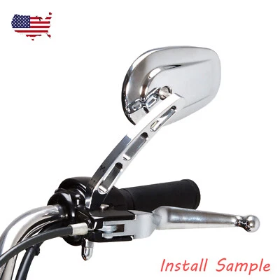 Espejos retrovisores cromados para motocicleta Harley Davidson Street Glide 2012 2013 2014 2015 Foto 1 de 4