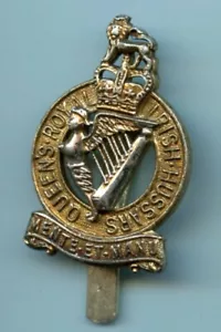 The Queens Royal Irish Hussars Queens Crown Cap Badge - Foto 1 di 2