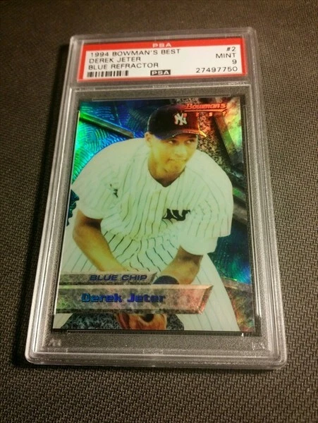 Derek Jeter 1994 Bowman's Best Blue Refractor Hof #2 PSA 9 como nuevo ✨ Foto 1 de 2