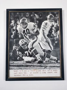 Vintage Chicago Bears Gale Sayers Pressefoto Silberdruck Bären/Packer - Bild 1 von 4