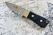 Vintage Al Mar Knives USA SEKI-JAPAN Red Letter Black Micarta Fixed Blade Knife