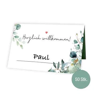 Tischkarten Hochzeit 50x Tischkärtchen Namensschilder Platzkarten Taufe Blanko - Bild 1 von 7