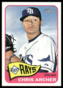 2014 TOPPS HERITAGE SHORT PRINT SP CHRIS ARCHER #466 RAYS - Picture 1 of 2