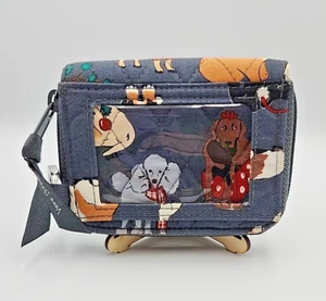 Vera Bradley RFID Petite Zip-Around Geldbörse Urlaub Hunde Ausweis und Schlüsseletui - Bild 1 von 14