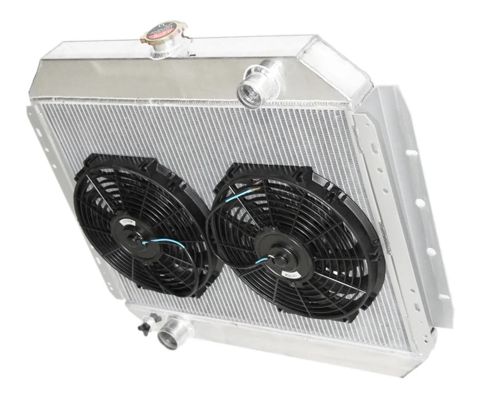 Radiador de rendimiento de 3 núcleos + ventilador de 16" compatible con 68-79 Ford F-100 F-150 F-250 Foto 1 de 4