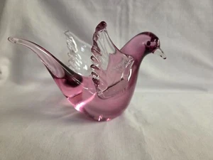 Formia Vetri Di Murano Glass Bird Pink - Picture 1 of 8