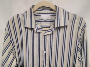 Banana Republic Men's LARGE Long Sleeve Striped Button Dress Work Shirt 16-16.5 - Picture 1 of 6