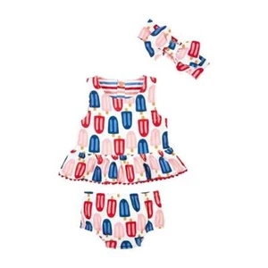 Mud Pie Sail Away Popsicle Reversible Swimsuit Headband 3-6M 6-9M 9-12M 12-18M - Picture 1 of 1
