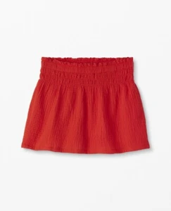 NWT Hanna Andersson Smocked Skirt Cotton Muslin Lined Tangy Red Size 130/8-9 - Picture 1 of 3