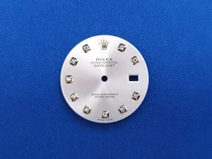 QUADRANTE ROLEX 116233(43) DATEJUST ARGENTO DIAMANTE CAL.3135 RIFINITO CON LANCETTE - Foto 1 di 5