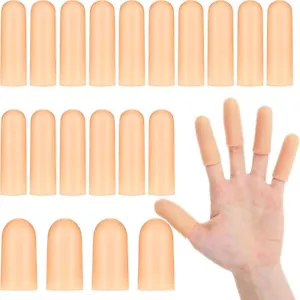14 Pc or 20 PCS Gel Finger Cots,Silicone Finger Protectors Thumb Protector Cover - Picture 1 of 8