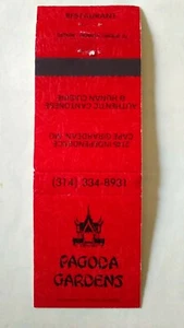 Vintage Pagoda Gardens Restaurant, Cape Girardeau, MO Matchbook, c1980 - Picture 1 of 3