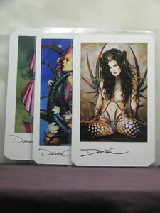 3 signed Dorian Cleavenger fine art cards 4x6.5 inches bought at San Diego Comic - Picture 1 of 7