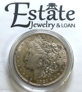 1921-P Morgan Silver Dollar Coin AU Details Philadelphia Mint 90% Silver Coin - Picture 1 of 4