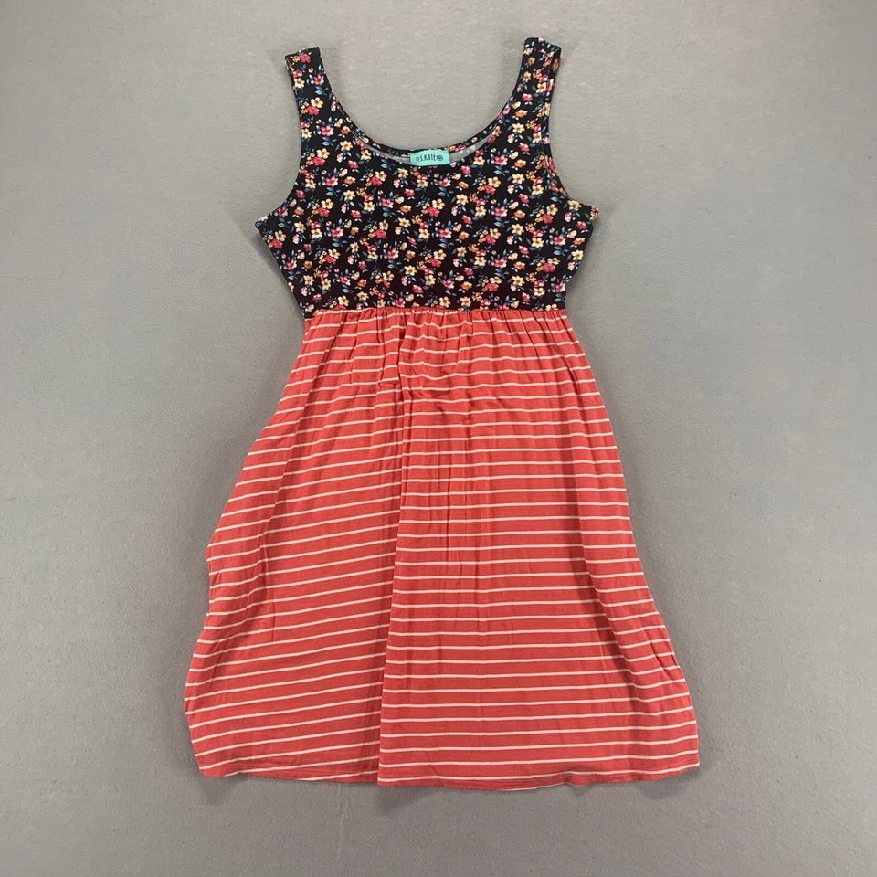 Vestido PS Kate para mujer mediano rojo floral sin mangas línea A rayas damas Foto 1 de 4