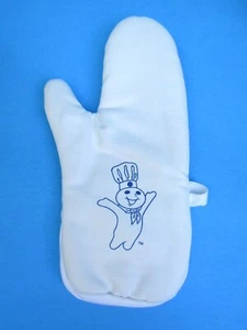New Pillsbury Doughboy Poppin' Fresh White HD Oven Mitt w Loop to Hang FREESHIP! - Picture 1 of 3