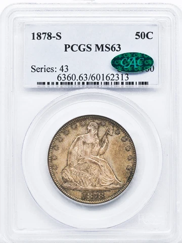 1878-S LIBERTY SEATED 50C PCGS MS 63 Cover