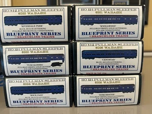 Branchline Trains Blueprint Series Wabash 6-Car Sleeper Set NOS HO Kits - Picture 1 of 3