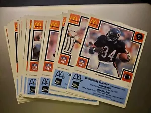 1985 McDonald's Chicago Bears BLUE FULL SET 32 Steve McMichael Walter Payton - Picture 1 of 17