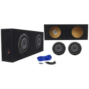 (2) Kicker 43CVT102 COMPVT 10" 1600w Shallow Subwoofers+Sealed Sub Box Enclosure - Picture 1 of 11