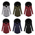Women Ladies Warm Winter Parka Quilted Hooded Long Coat Hood Jacket  CA❉