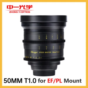 Zhongyi Mitakon Speedmaster 50mm T1.0 Full Frame MF Cinema Lens for Canon EF PL - Picture 1 of 6