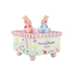 Wooden Flopsy Music Box Orange Tree Toys Peter Rabbit & Flopsy Bunny Music Box - Picture 1 of 3